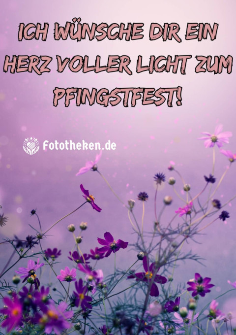 Ich wünsche dir ein Herz voller Licht zum Pfingstfest!