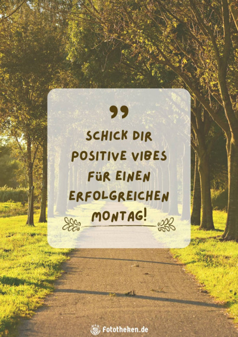 Schick dir positive Vibes für einen erfolgreichen Montag!