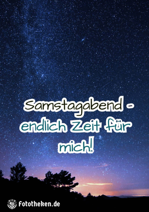 Samstagabend – endlich Zeit für mich!