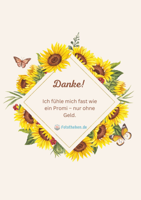 Danke! Ich fühle mich fast wie ein Promi – nur ohne Geld