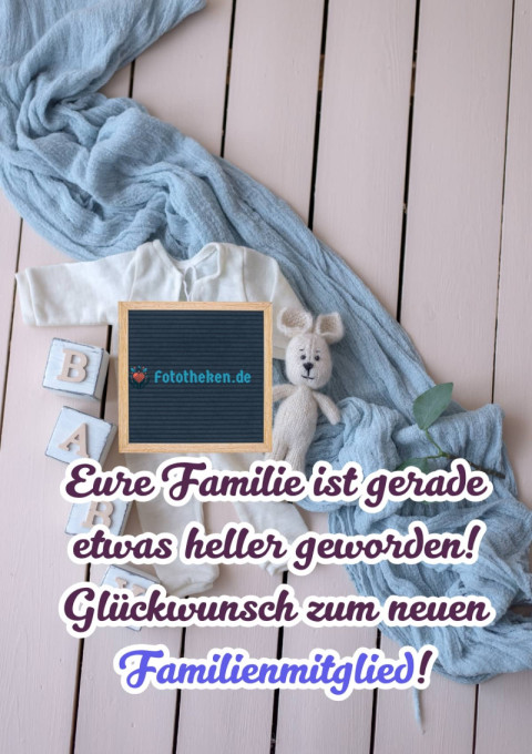 Eure Familie ist gerade etwas heller geworden! Glückwunsch zum neuen Familienmitglied!