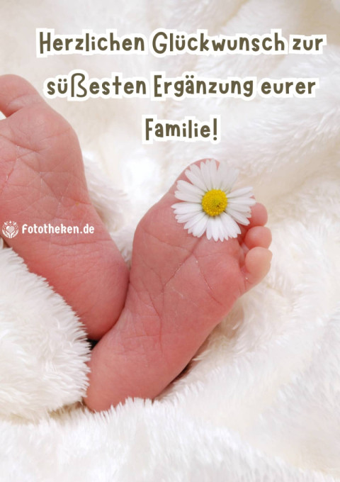 Herzlichen Glückwunsch zur süßesten Ergänzung eurer Familie!