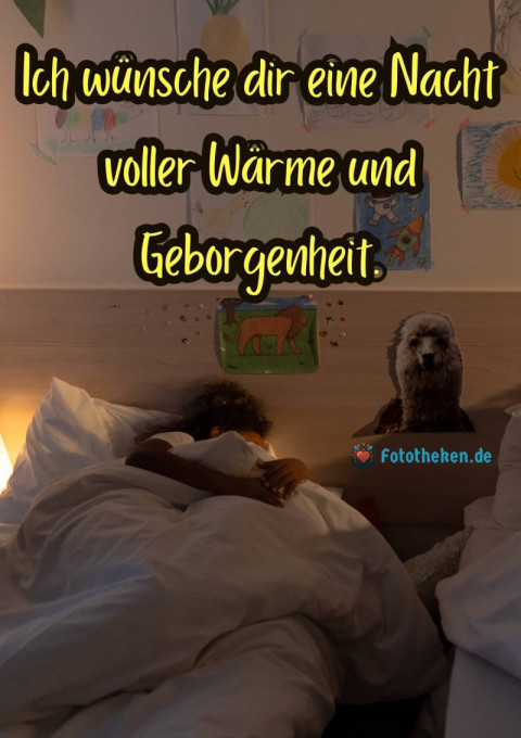 Ich wünsche dir eine Nacht voller Wärme und Geborgenheit