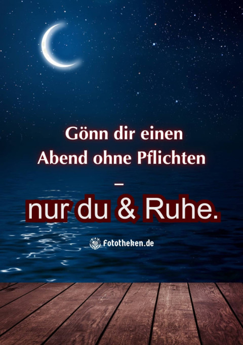 Gönn dir einen Abend ohne Pflichten – nur du & Ruhe