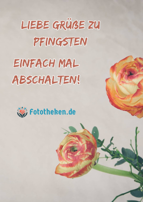 Liebe Grüße zu Pfingsten – einfach mal abschalten!