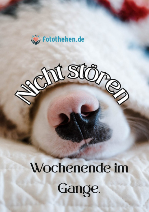 Nicht stören – Wochenende im Gange