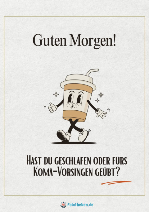 Guten Morgen! Hast du geschlafen oder fürs Koma Vorsingen geübt