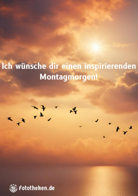 Ich wünsche dir einen inspirierenden Montagmorgen!