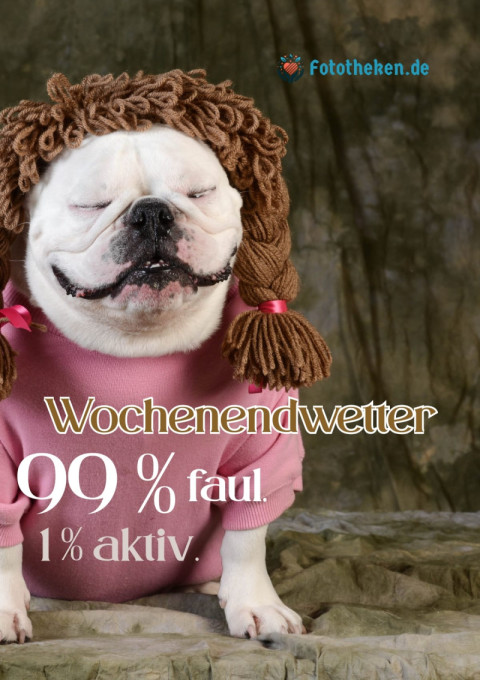 Wochenendwetter 99 % faul, 1 % aktiv