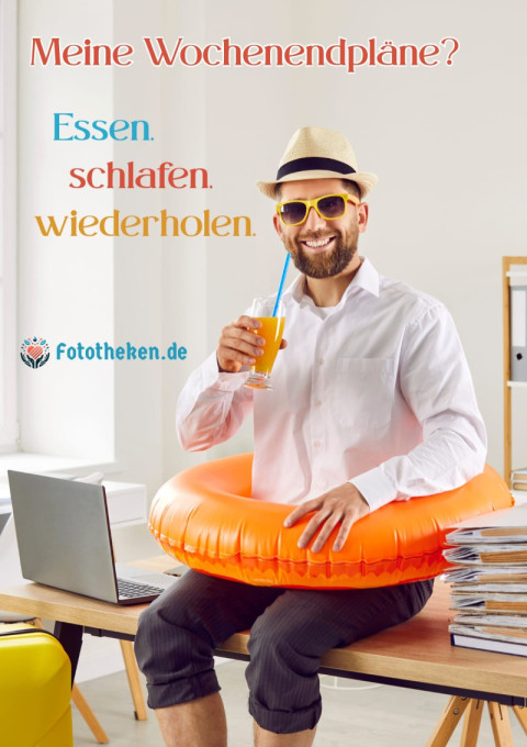 Meine Wochenendpläne Essen, schlafen, wiederholen