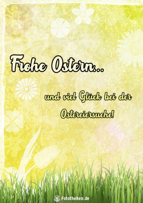 Frohe Ostern und viel Glück bei der Ostereiersuche!