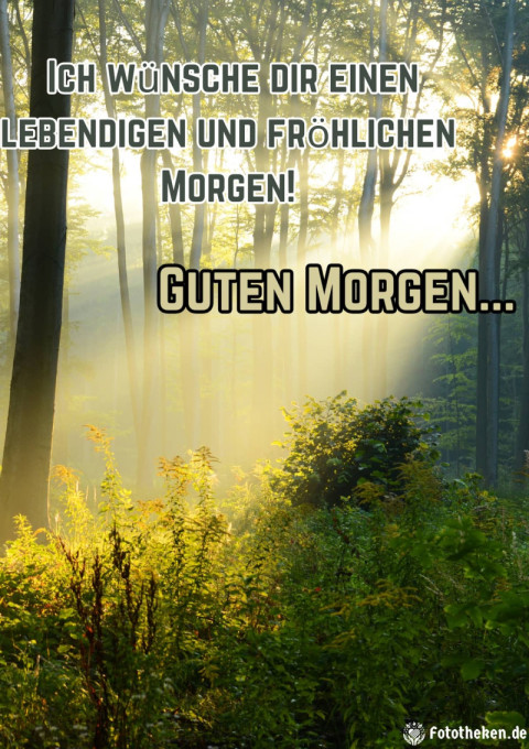 Ich wünsche dir einen lebendigen und fröhlichen Morgen!
