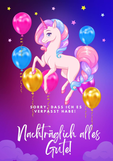 Sorry, dass ich es verpasst habe! Nachträglich alles Gute!