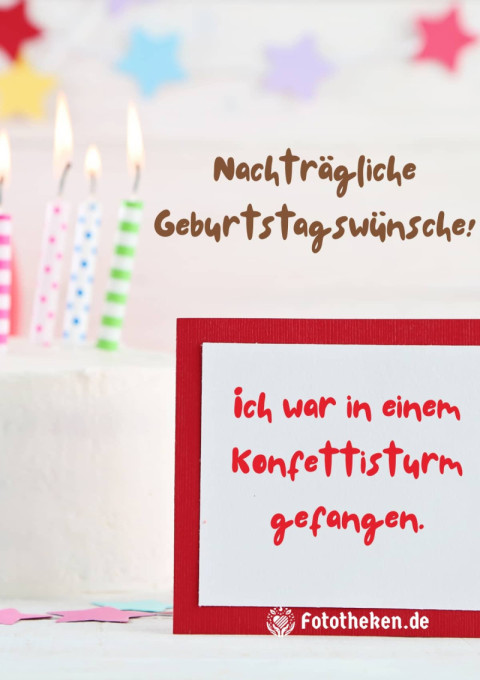 Nachträgliche Geburtstagswünsche! Ich war in einem Konfettisturm gefangen