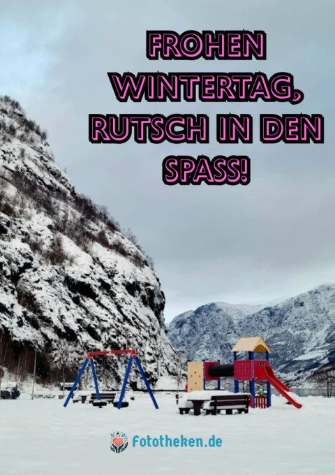 Frohen Wintertag, rutsch in den Spaß!