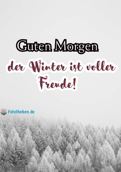 Guten Morgen, der Winter ist voller Freude!
