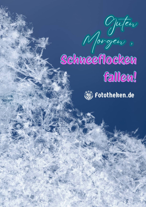 Guten Morgen, Schneeflocken fallen!