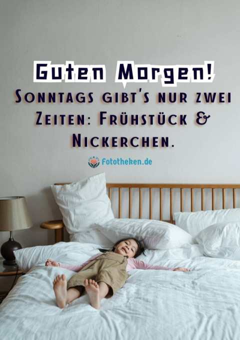 Guten Morgen! Sonntags gibt’s nur zwei Zeiten Frühstück & Nickerchen
