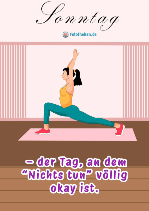Sonntag – der Tag, an dem “Nichts tun” völlig okay ist