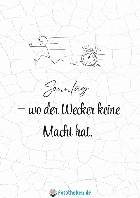 Sonntag – wo der Wecker keine Macht hat
