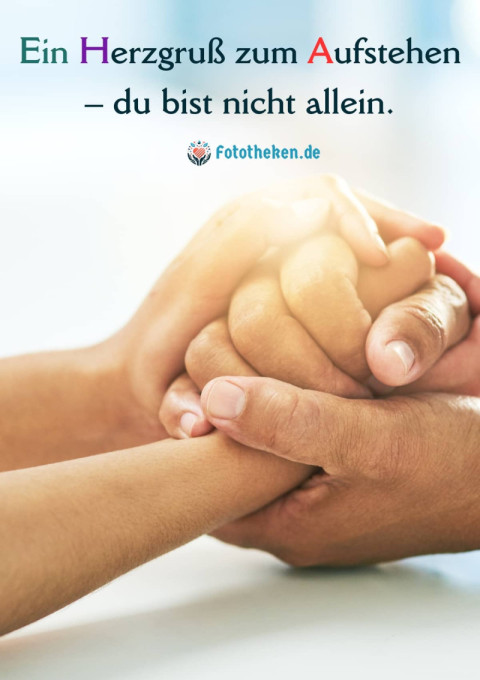 Ein Herzgruß zum Aufstehen – du bist nicht allein