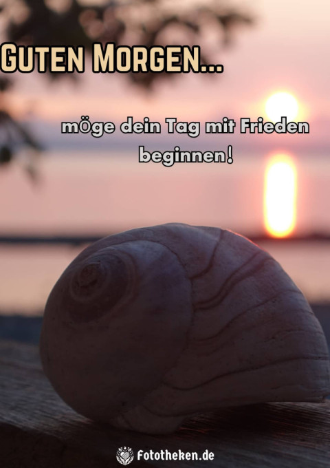 Guten Morgen, möge dein Tag mit Frieden beginnen!