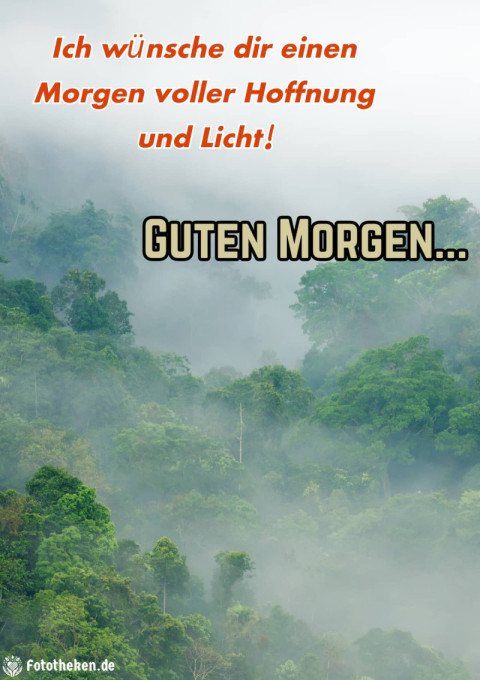 Ich wünsche dir einen Morgen voller Hoffnung und Licht!