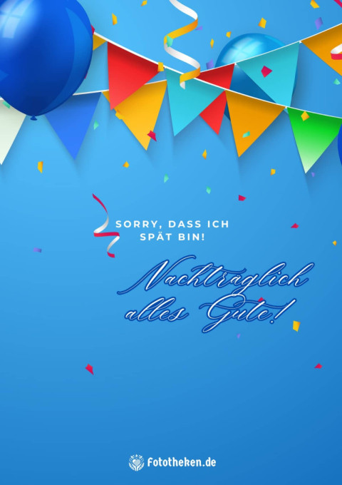 Sorry, dass ich spät bin! Nachträglich alles Gute!