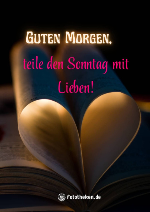 Guten Morgen, teile den Sonntag mit Lieben!