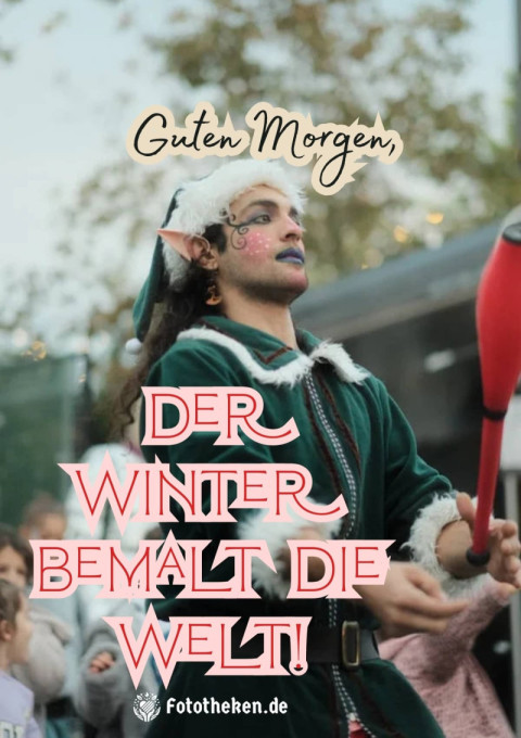 Guten Morgen, der Winter bemalt die Welt!