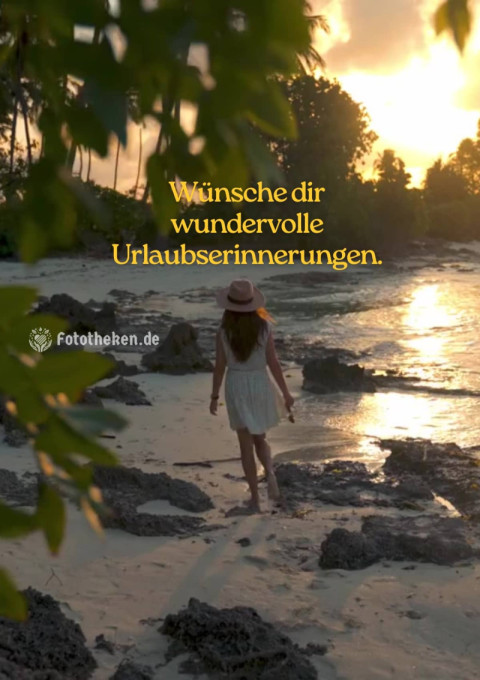 Wünsche dir wundervolle Urlaubserinnerungen