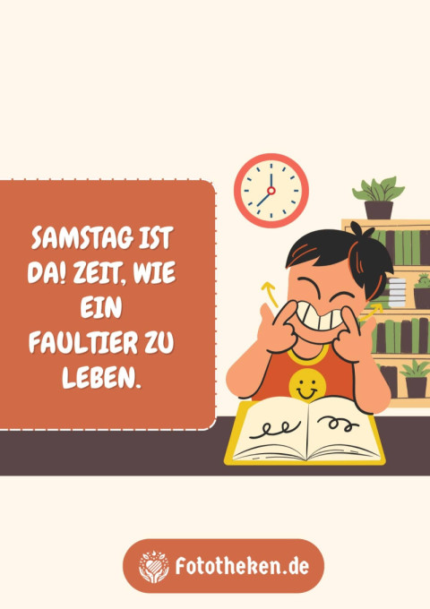 Samstag ist da! Zeit, wie ein Faultier zu leben