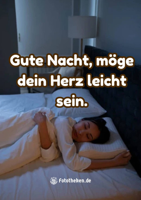 Gute Nacht, möge dein Herz leicht sein