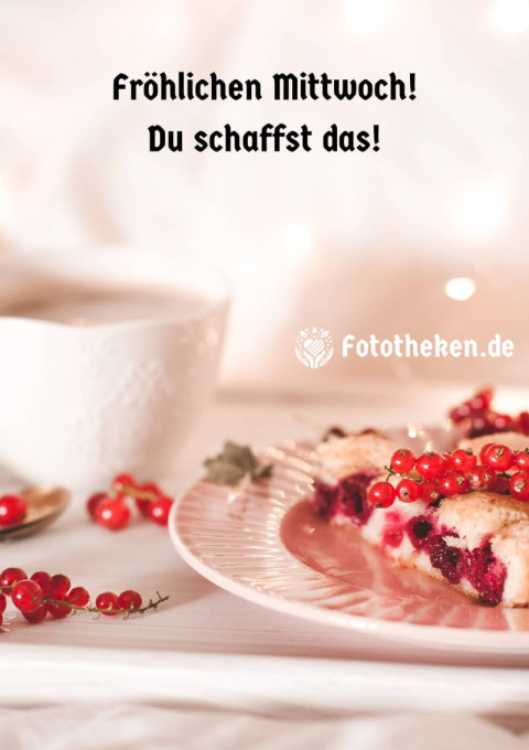 Fröhlichen Mittwoch! Du schaffst das!