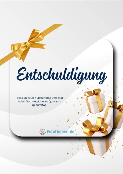 Entschuldigung, dass ich deinen Geburtstag verpasst habe! Nachträglich alles Gute zum Geburtstag!