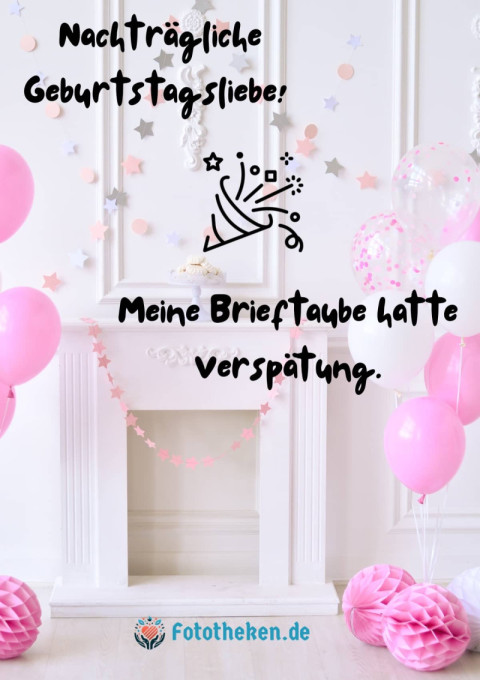 Nachträgliche Geburtstagsliebe! Meine Brieftaube hatte Verspätung