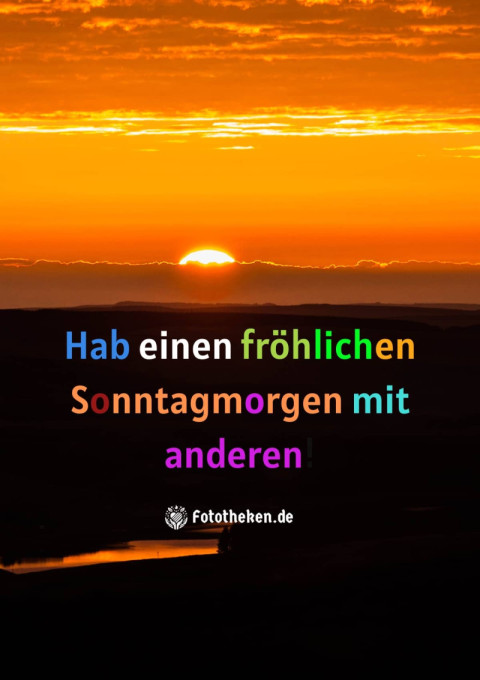 Hab einen fröhlichen Sonntagmorgen mit anderen!