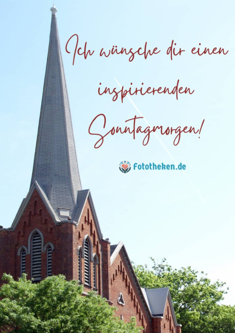 Ich wünsche dir einen inspirierenden Sonntagmorgen!