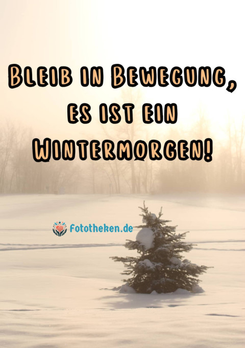 Bleib in Bewegung, es ist ein Wintermorgen!