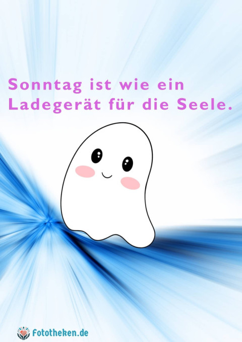 Sonntag ist wie ein Ladegerät für die Seele