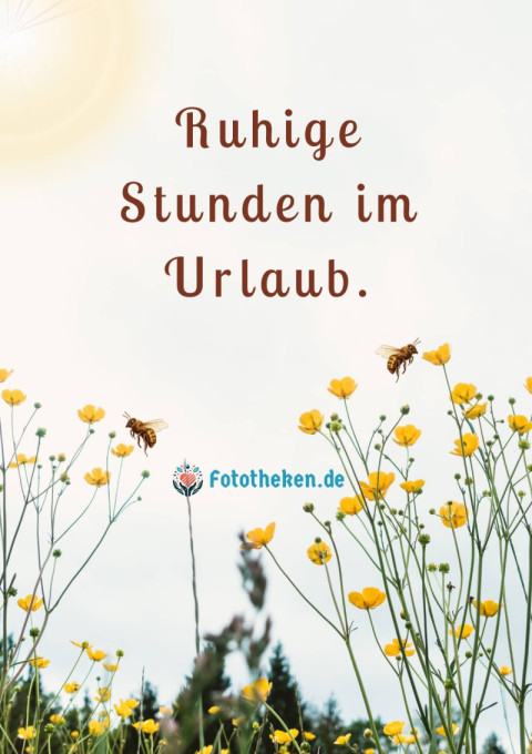 Ruhige Stunden im Urlaub