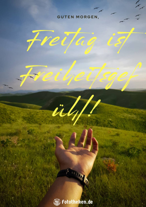 Guten Morgen, Freitag ist Freiheitsgefühl!