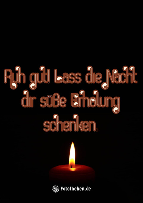 Ruh gut! Lass die Nacht dir süße Erholung schenken