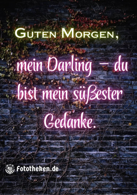 Guten Morgen, mein Darling – du bist mein süßester Gedanke