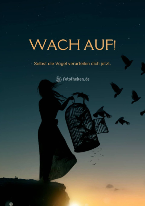 Wach auf! Selbst die Vögel verurteilen dich jetzt
