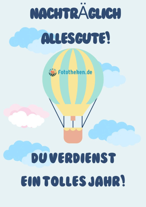 Nachträglich alles Gute! Du verdienst ein tolles Jahr!