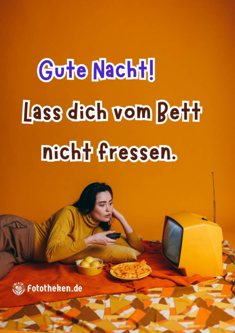Gute Nacht! Lass dich vom Bett nicht fressen