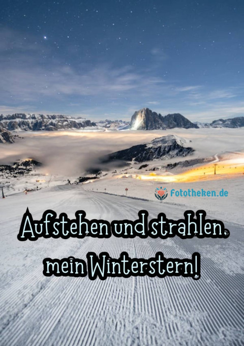 Aufstehen und strahlen, mein Winterstern!