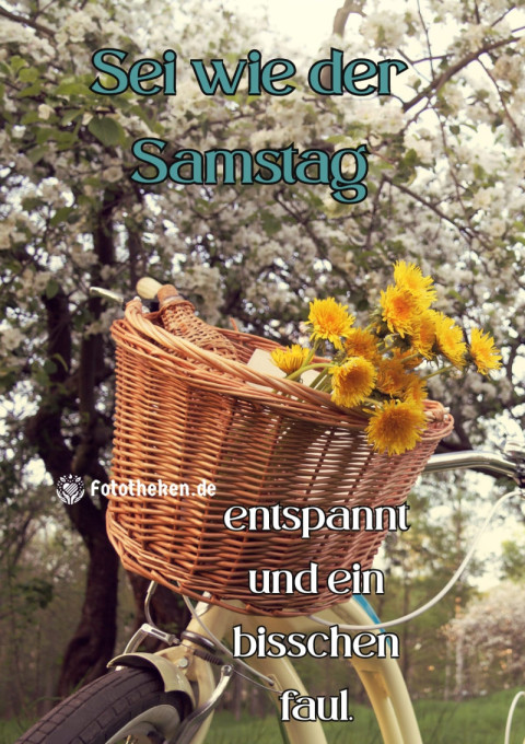 Sei wie der Samstag – entspannt und ein bisschen faul