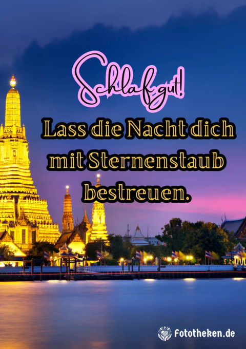 Schlaf gut! Lass die Nacht dich mit Sternenstaub bestreuen